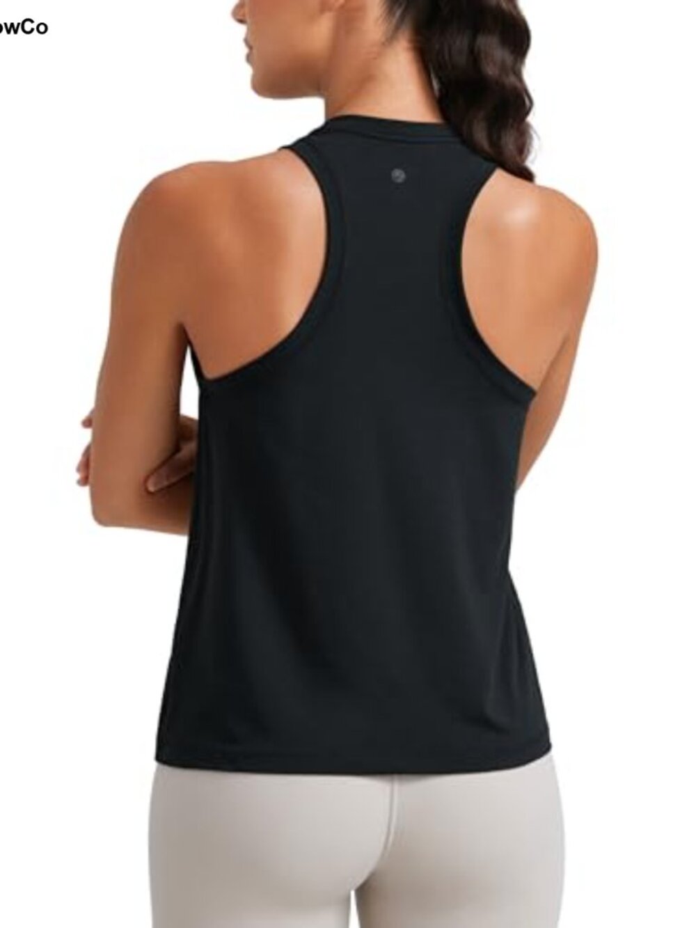 CRZ YOGA Pima Cotton Crewneck Tank Top Sleeveless Activewear